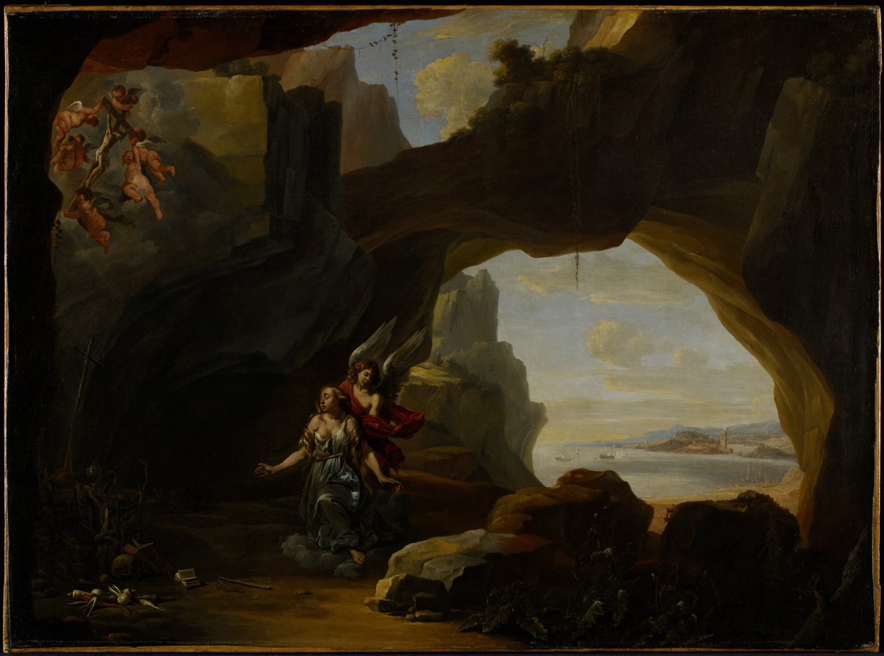 The Magdalen in a Cave by Johannes Lingelbach