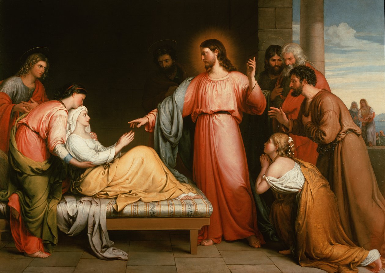 Christ healing the mother of Simon Peter by John Bridges