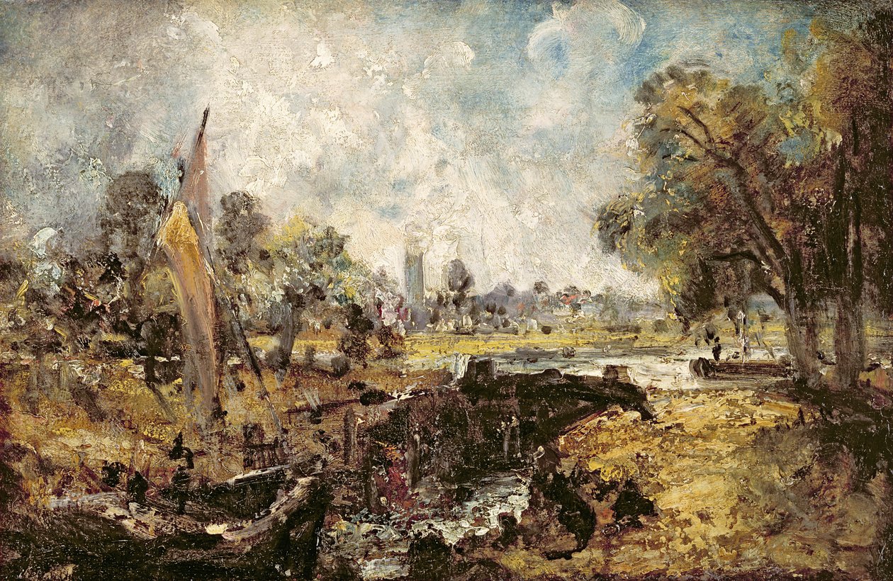 Dedham Lock by John Constable
