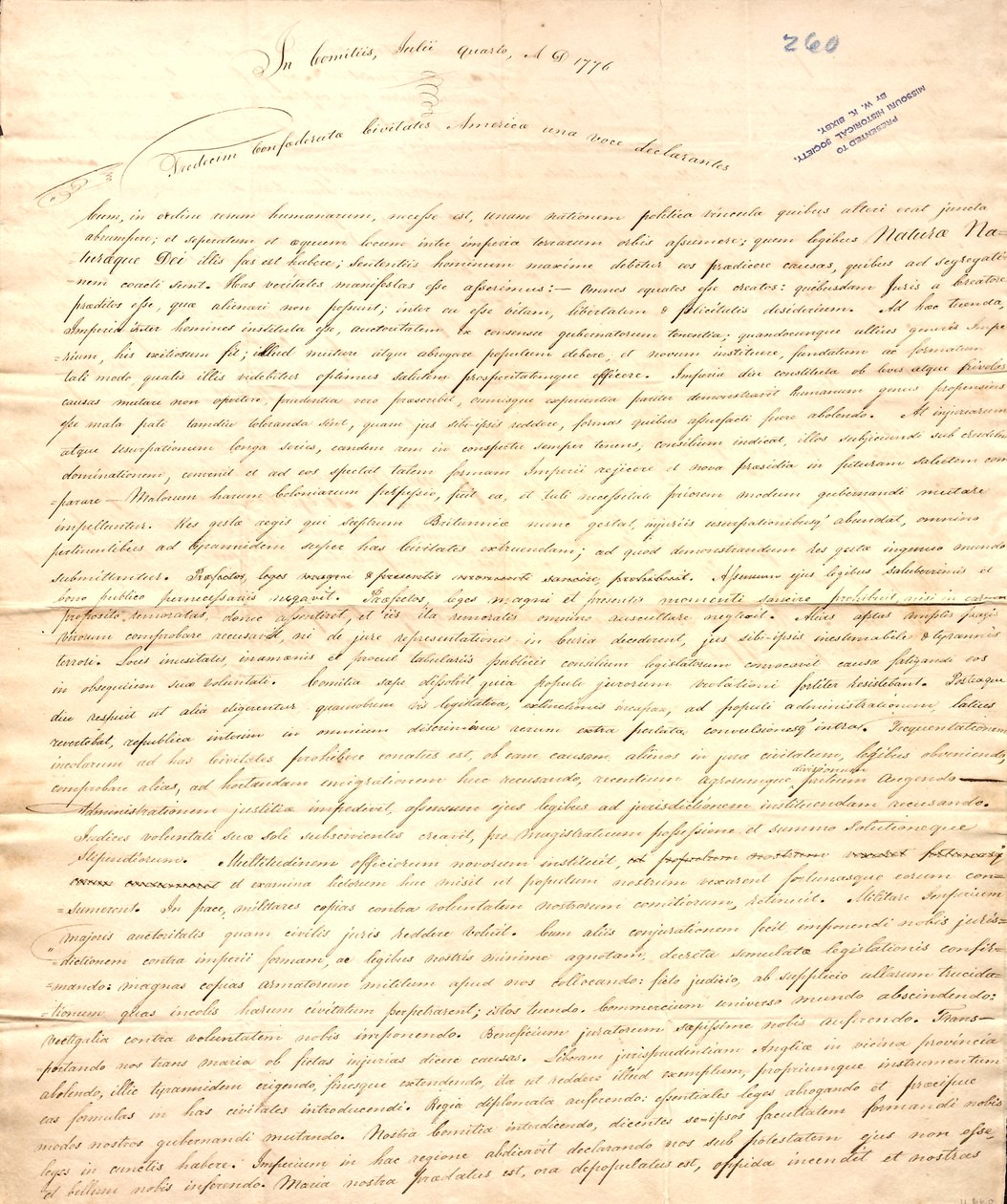 Mailed to Jefferson by Farmer with His Letter of October 4 by John Farmer