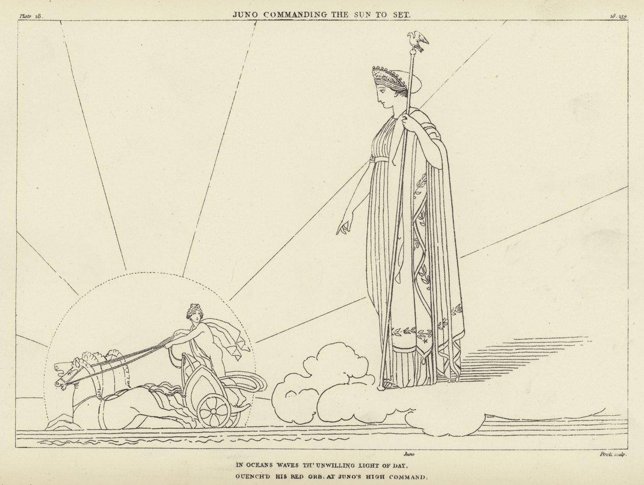 Juno Commanding the Sun to Set by John Flaxman