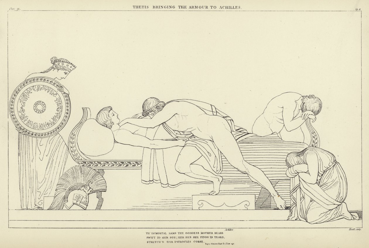 Thetis bringing the armour to Achilles by John Flaxman