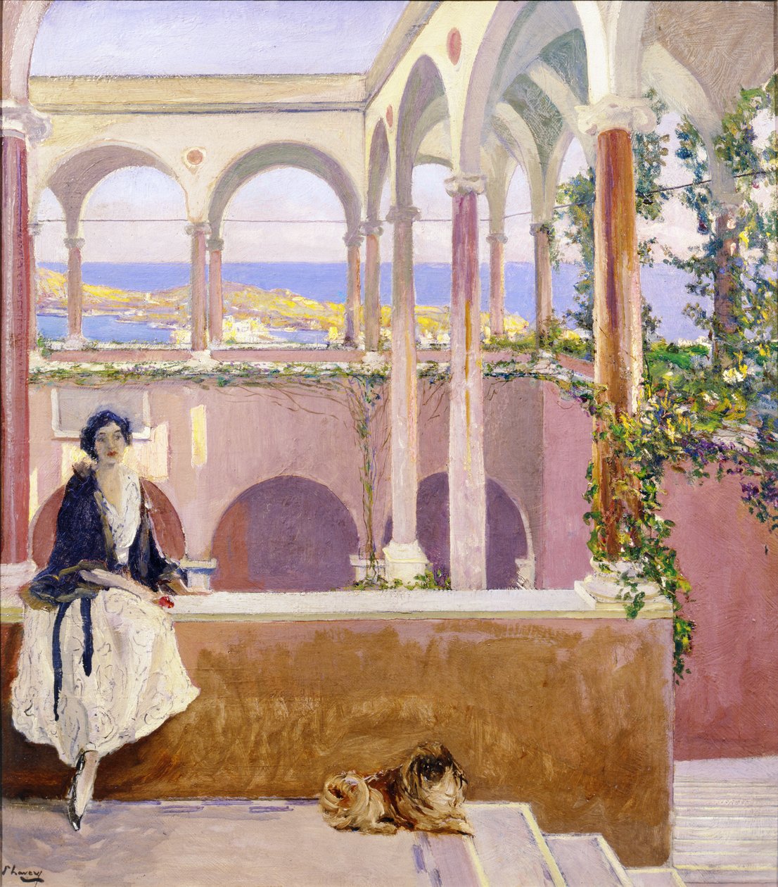 On the Riviera, 1920 by John Lavery