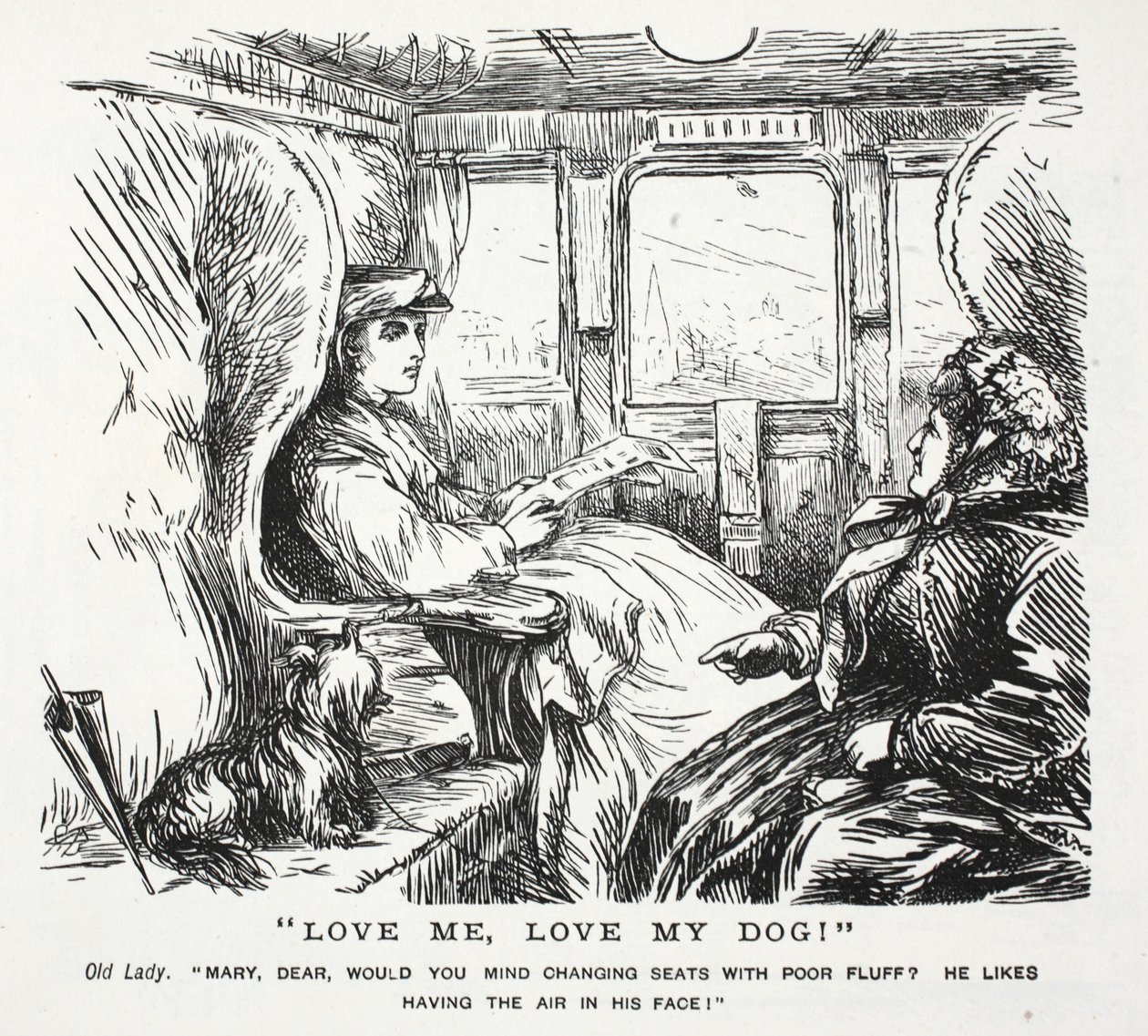 Love me, Love my Dog! by John Leech