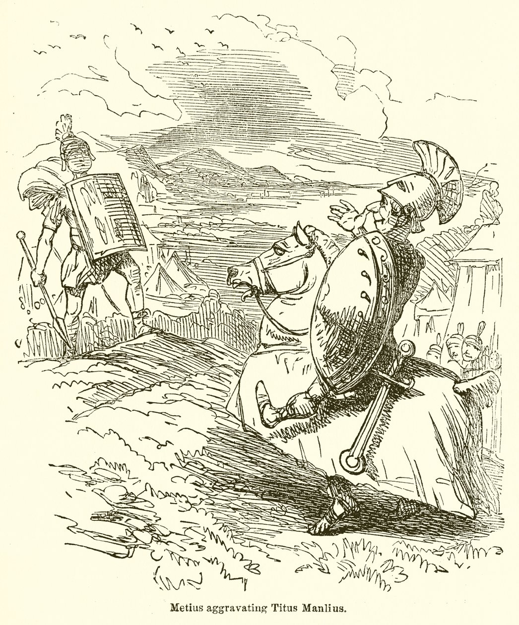 Metius Aggravating Titus Manlius by John Leech