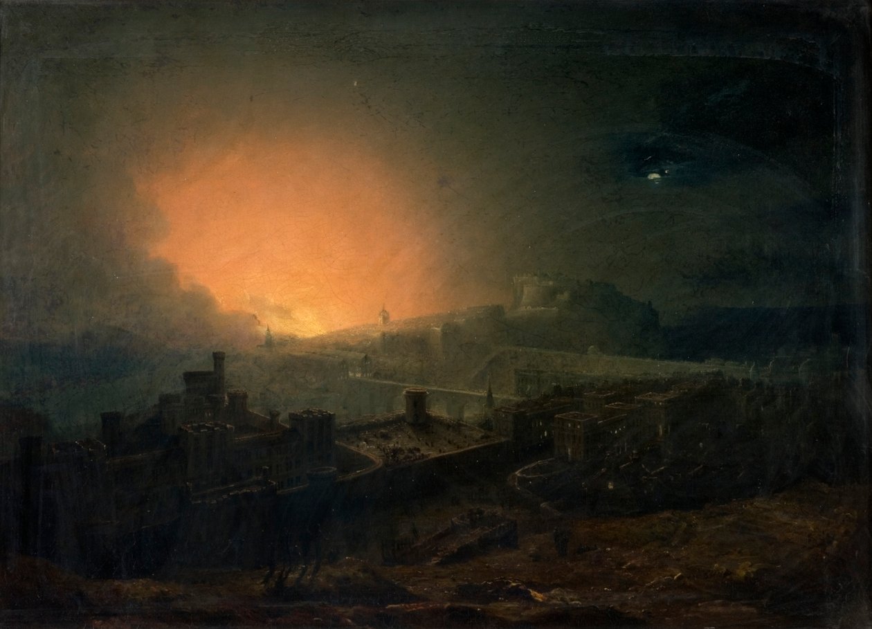 The Fire, Edinburgh by John Martin