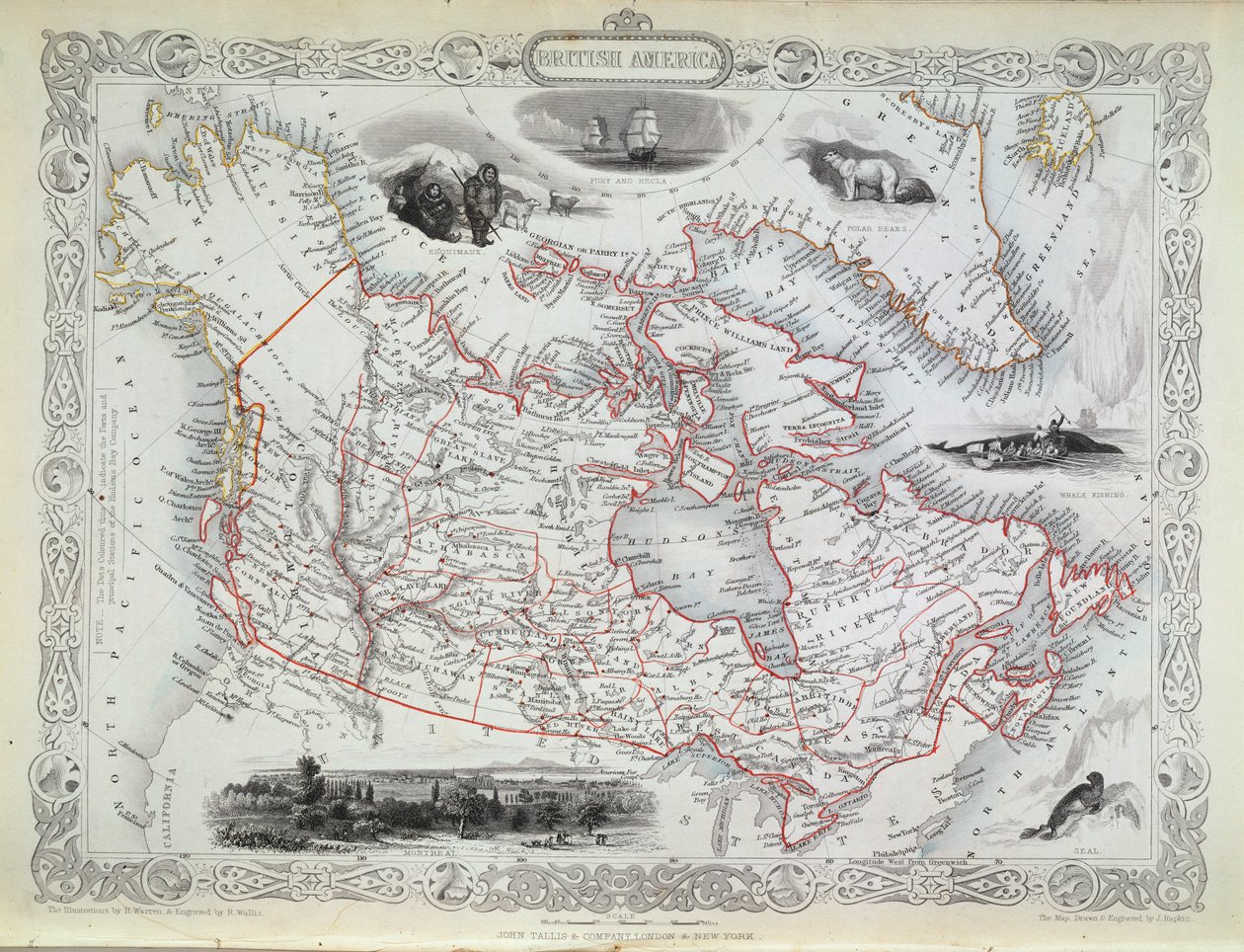 Map of British America by John Rapkin