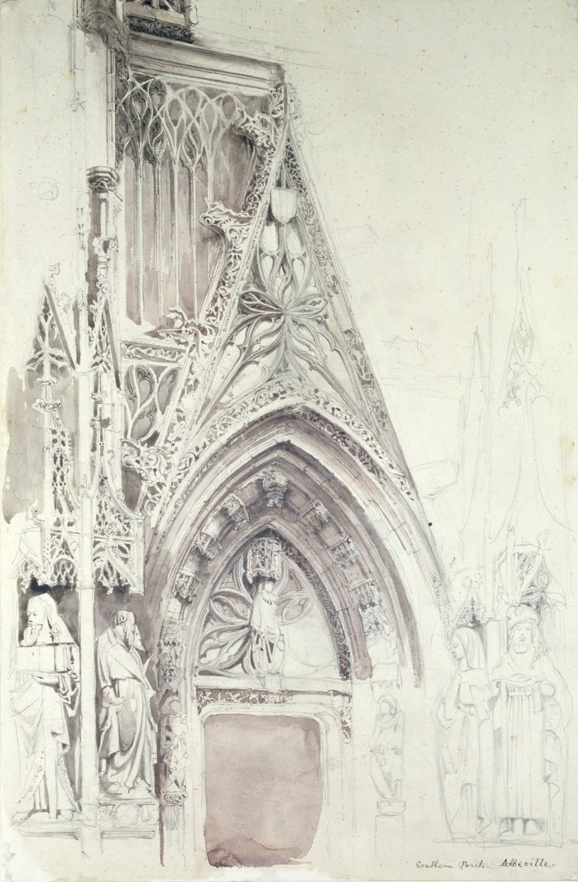 Southern Porch of St. Vulfran, Abbeville, 19th century by John Ruskin