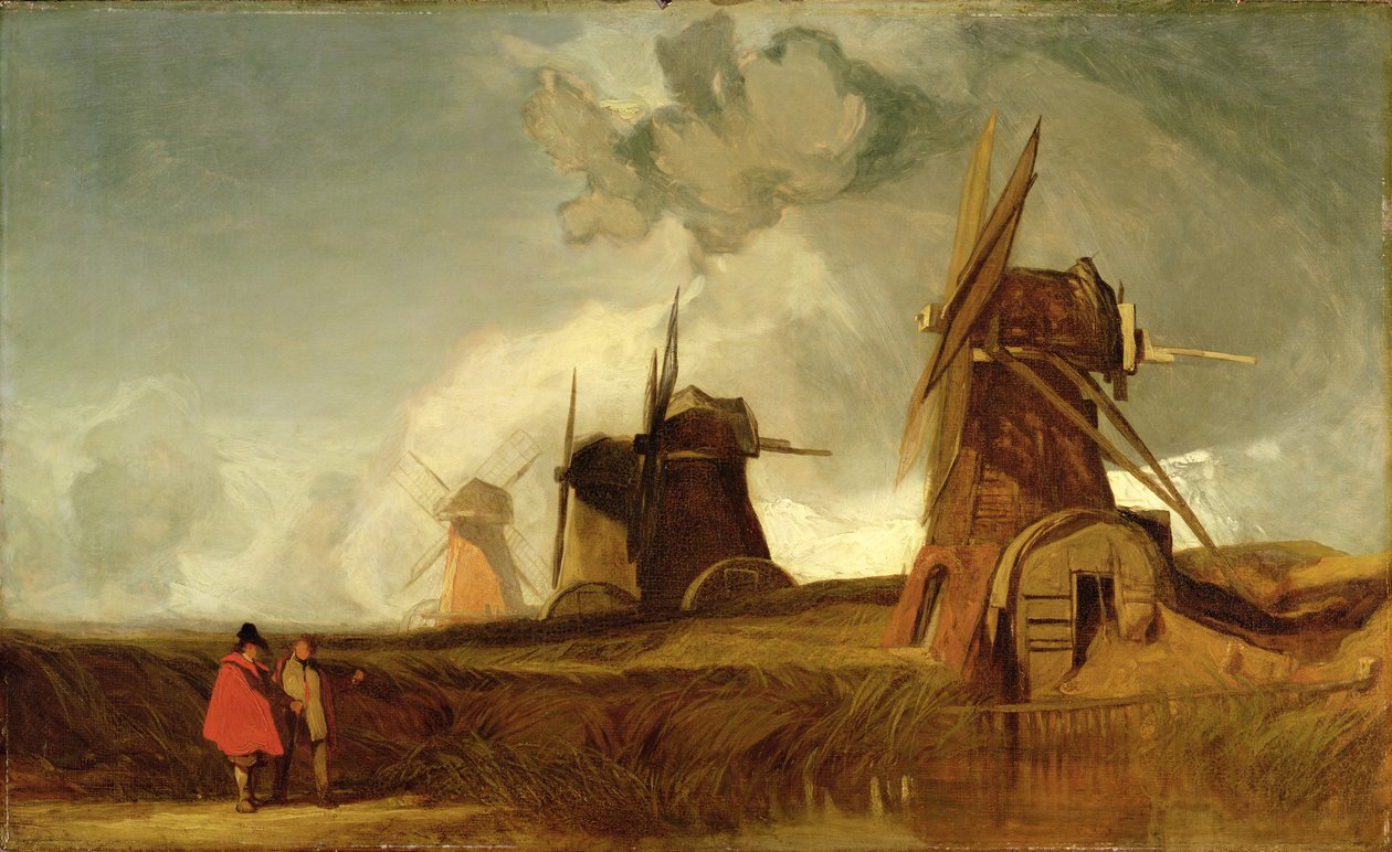 Drainage Mills in the Fens, Croyland, Lincolnshire by John Sell Cotman