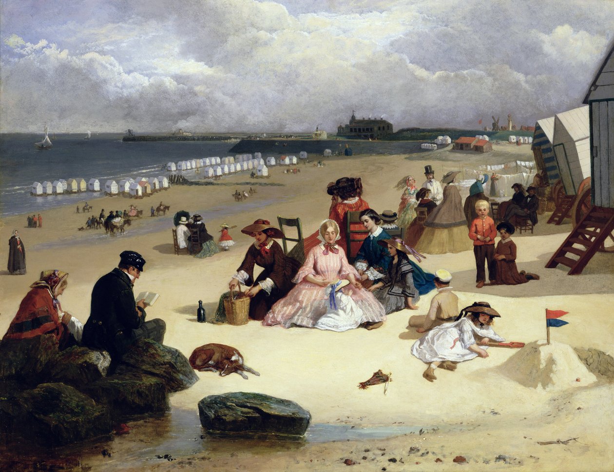 Littlehampton Beach with the Pier, Climping Beyond by John W. Eyres