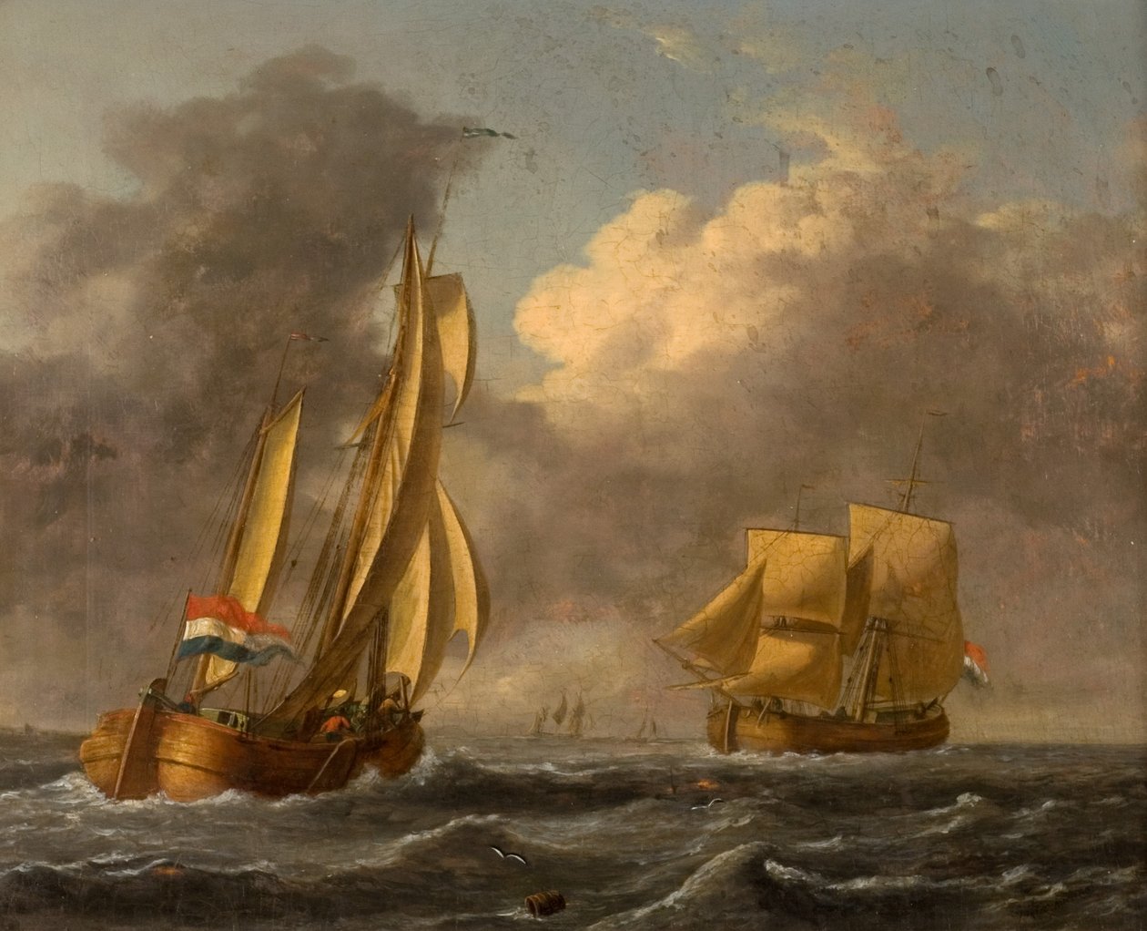 Dutch Galliots off the Coast by John Wilson Carmichael