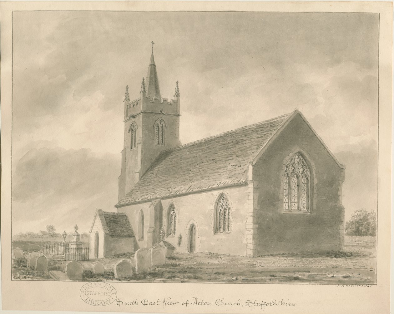 Acton Trussell Church by John Buckler
