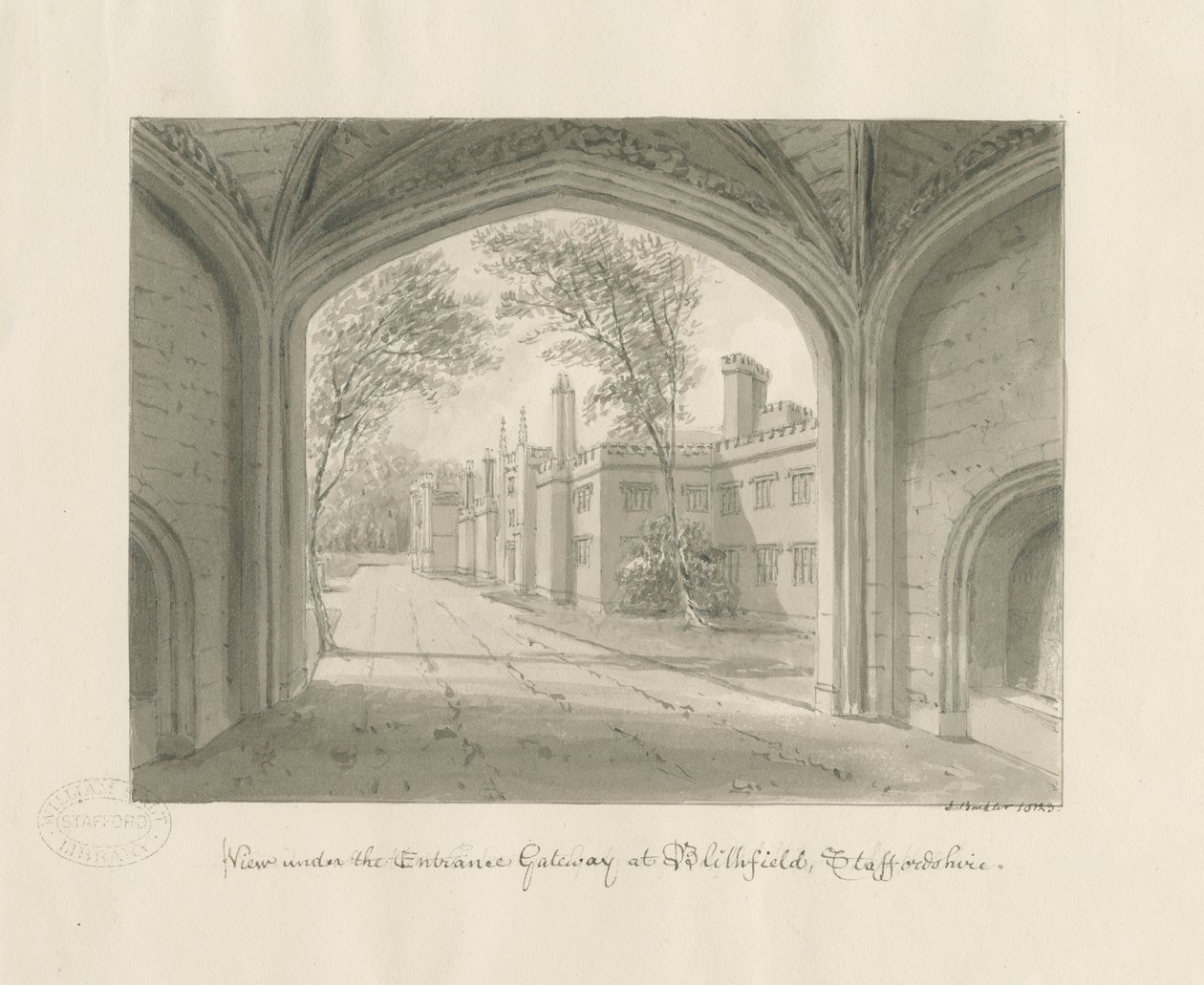 Blithfield Hall by John Buckler