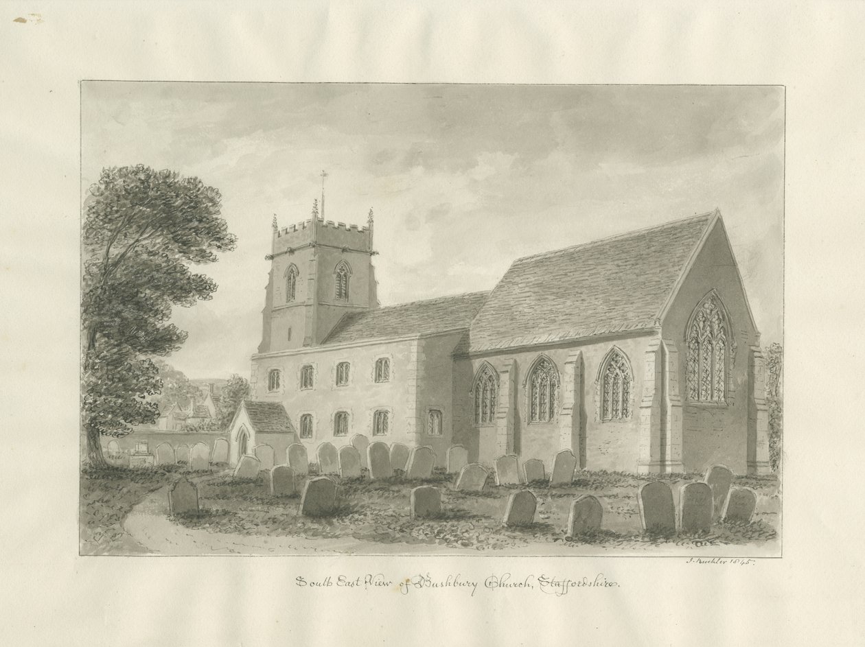 Bushbury Church by John Buckler