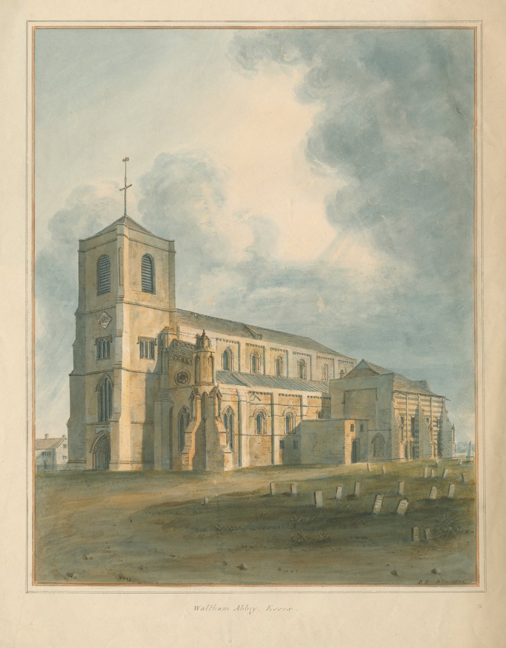 Waltham Abbey, Essex by John Buckler