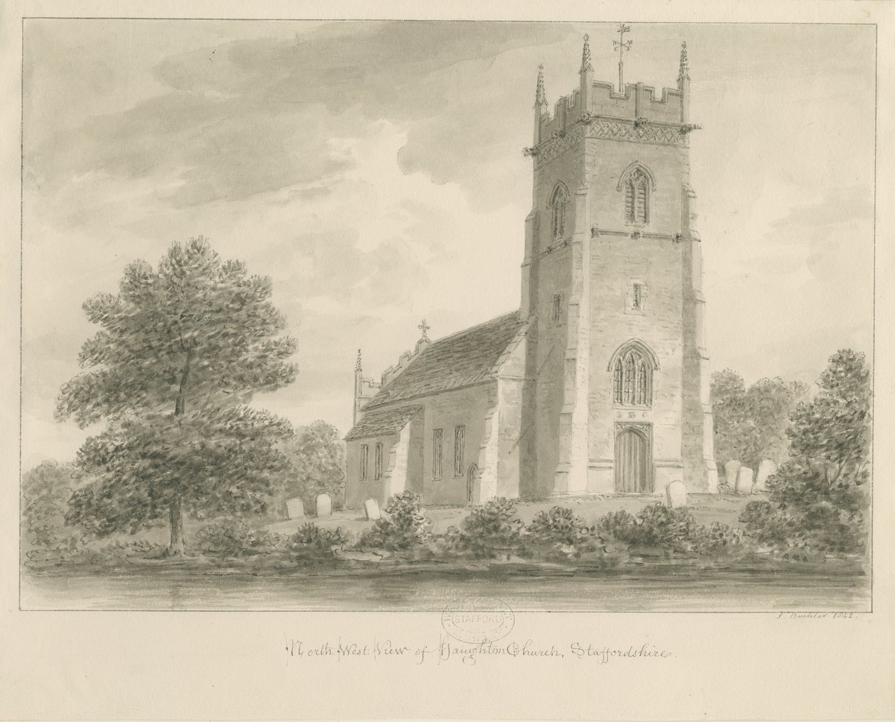 Haughton Church by John Buckler