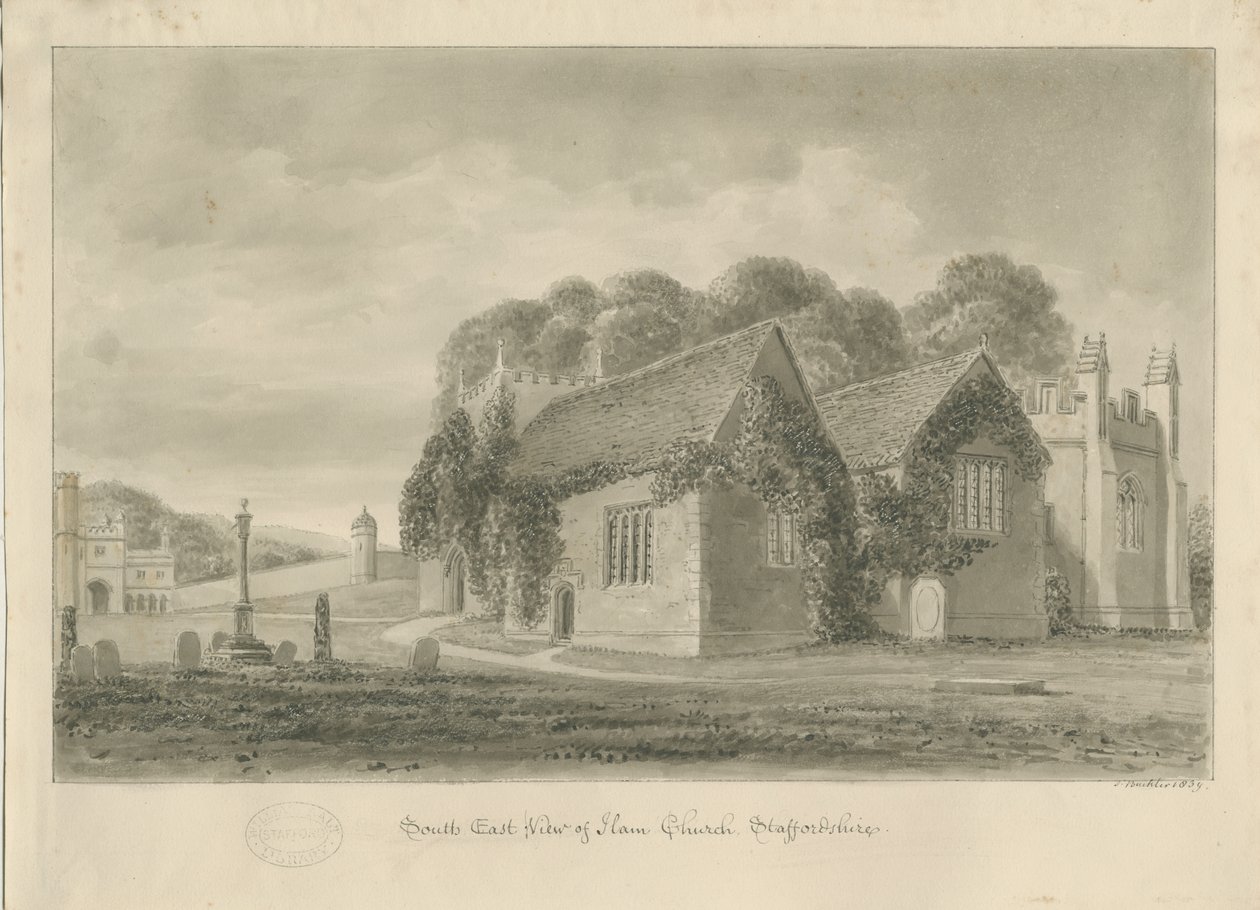 Ilam Church by John Buckler