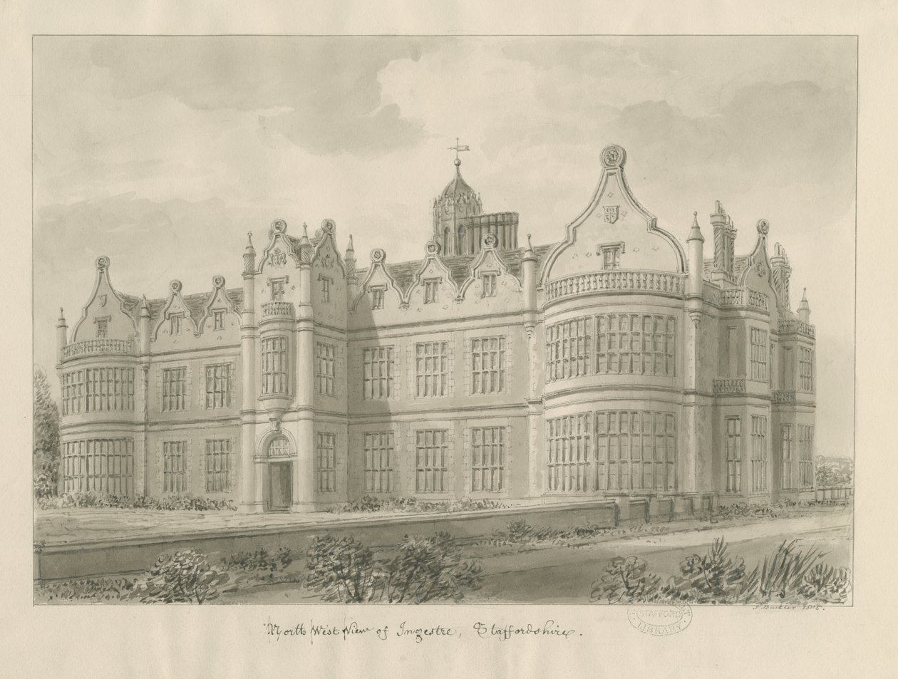 Ingestre Hall by John Buckler