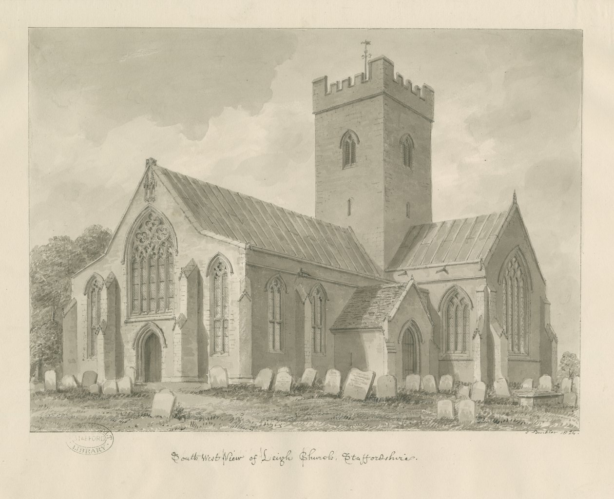Leigh Church by John Buckler