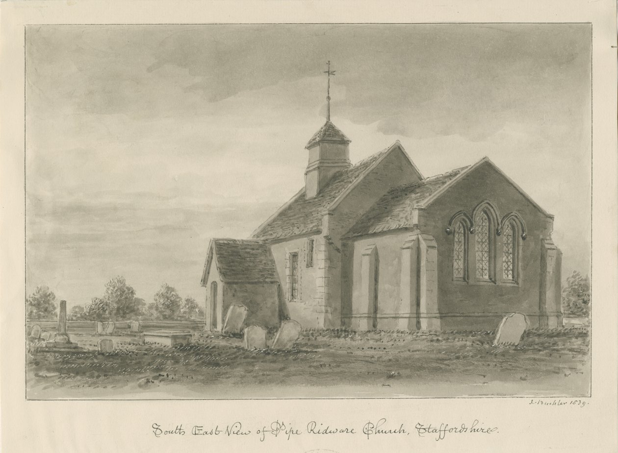 Pipe Ridware Church by John Buckler