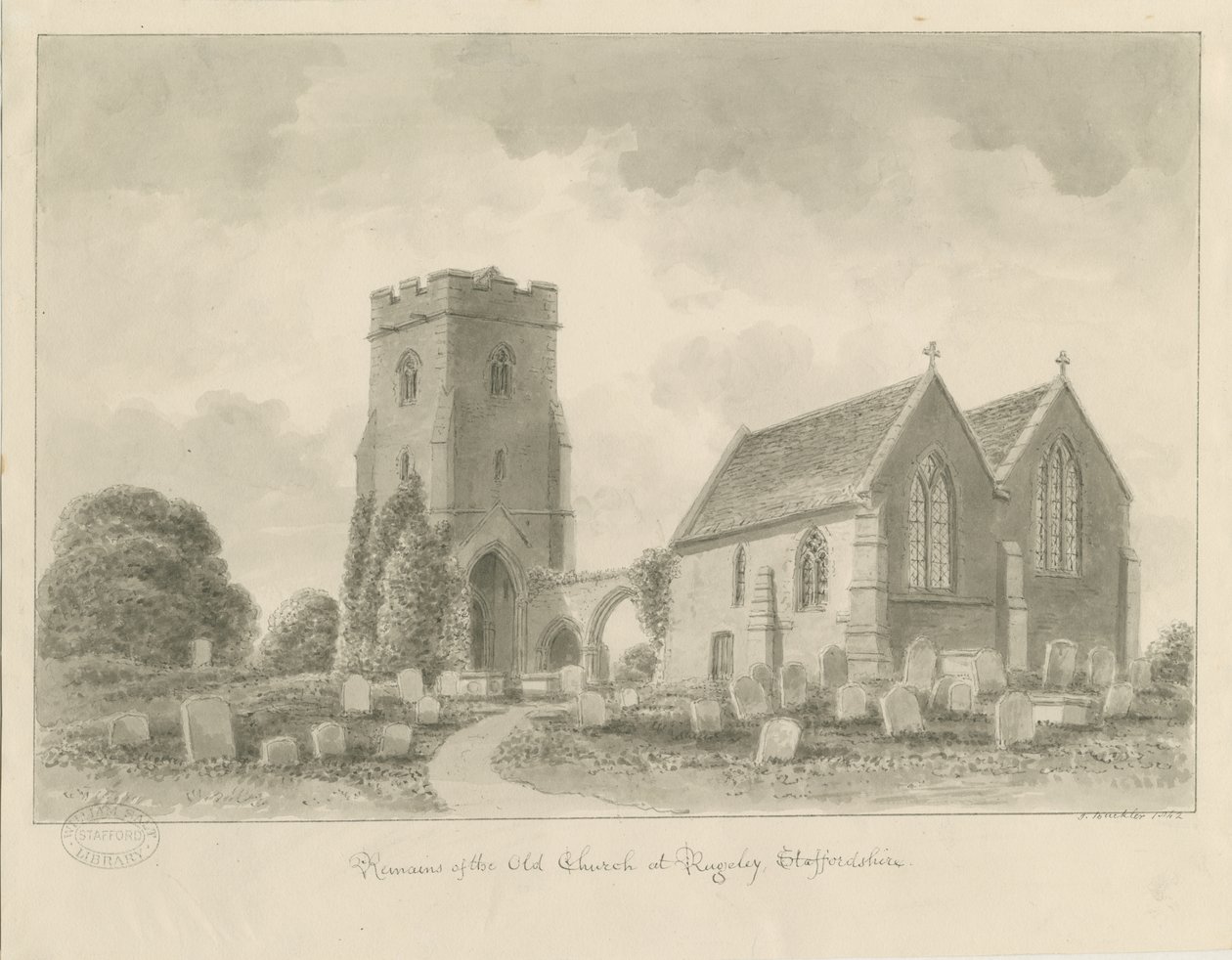 Rugeley Church (Old) by John Buckler