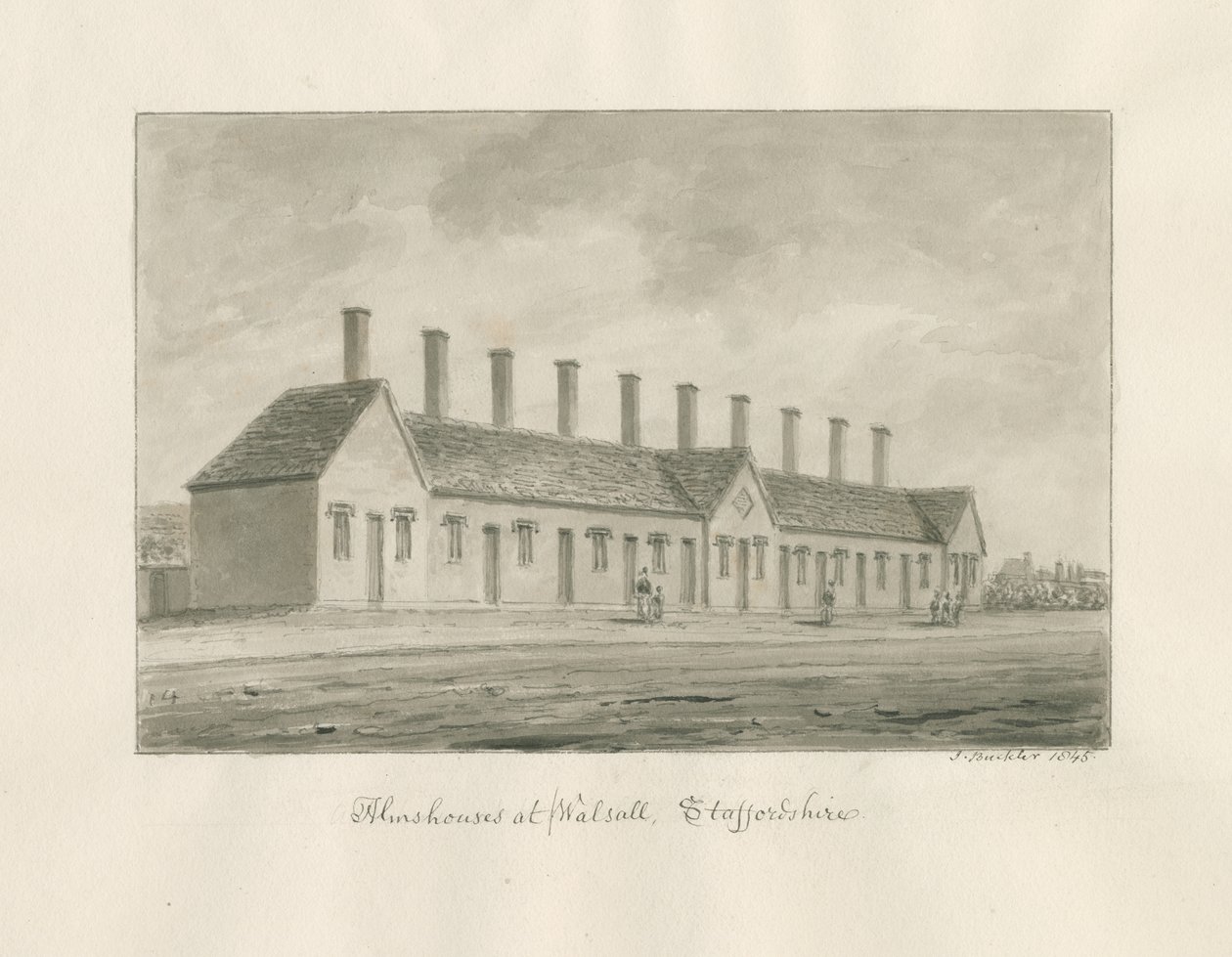 Walsall - Almshouses by John Buckler
