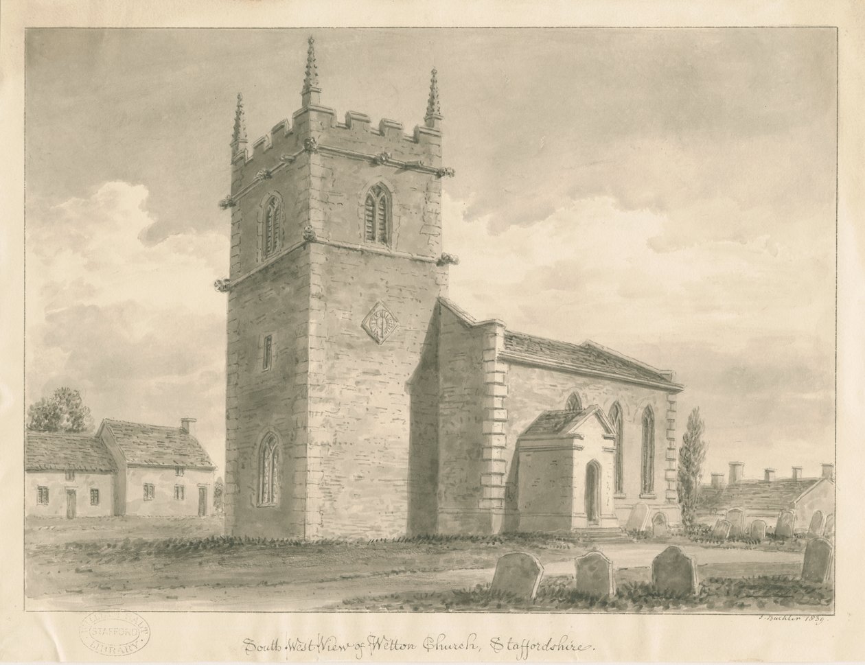 Wetton Church by John Buckler