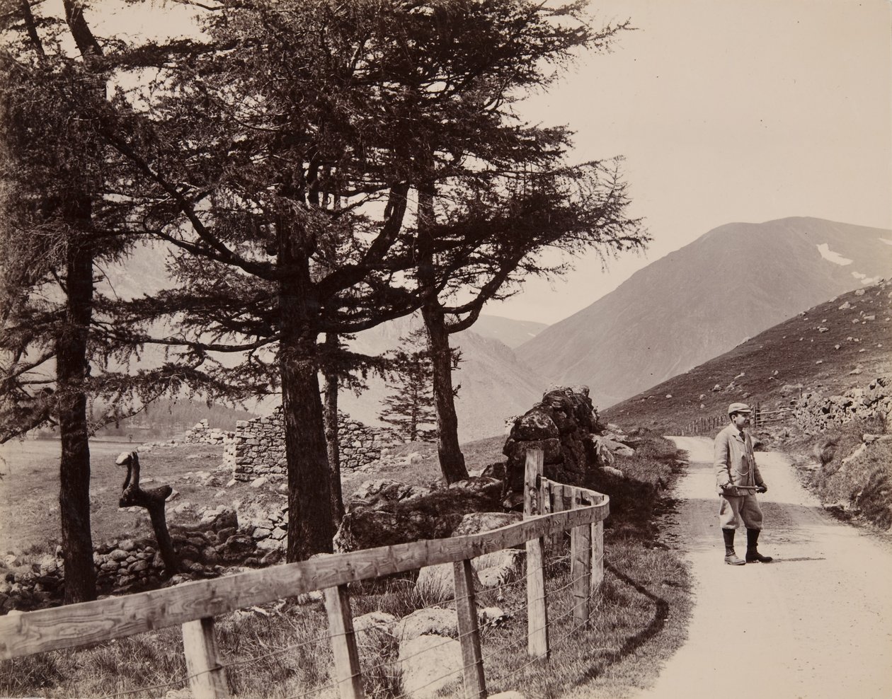 Clova - Ruined Houses, 1895 by John Edward Alyosius Steggall