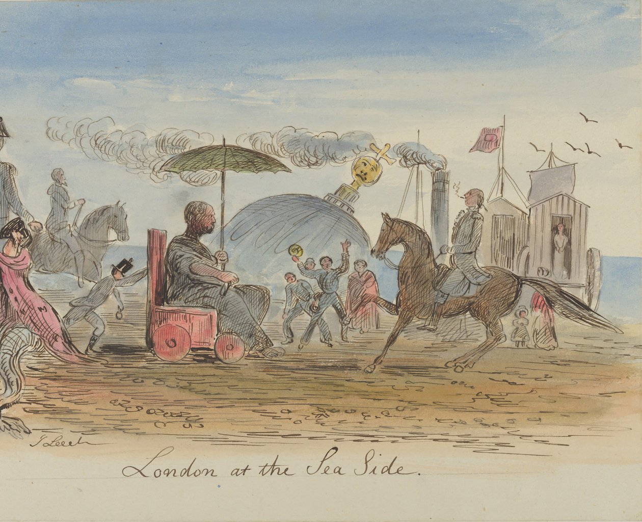 London at the Sea Side by John Leech