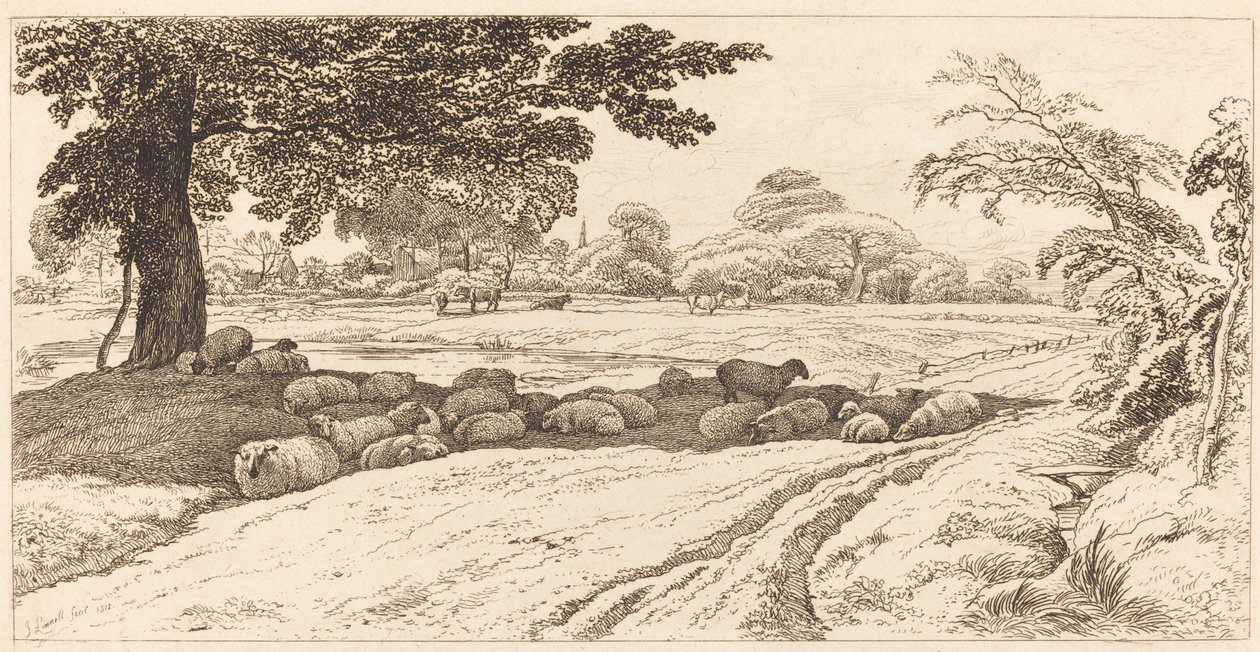 Sheep at Noon by John Linnell