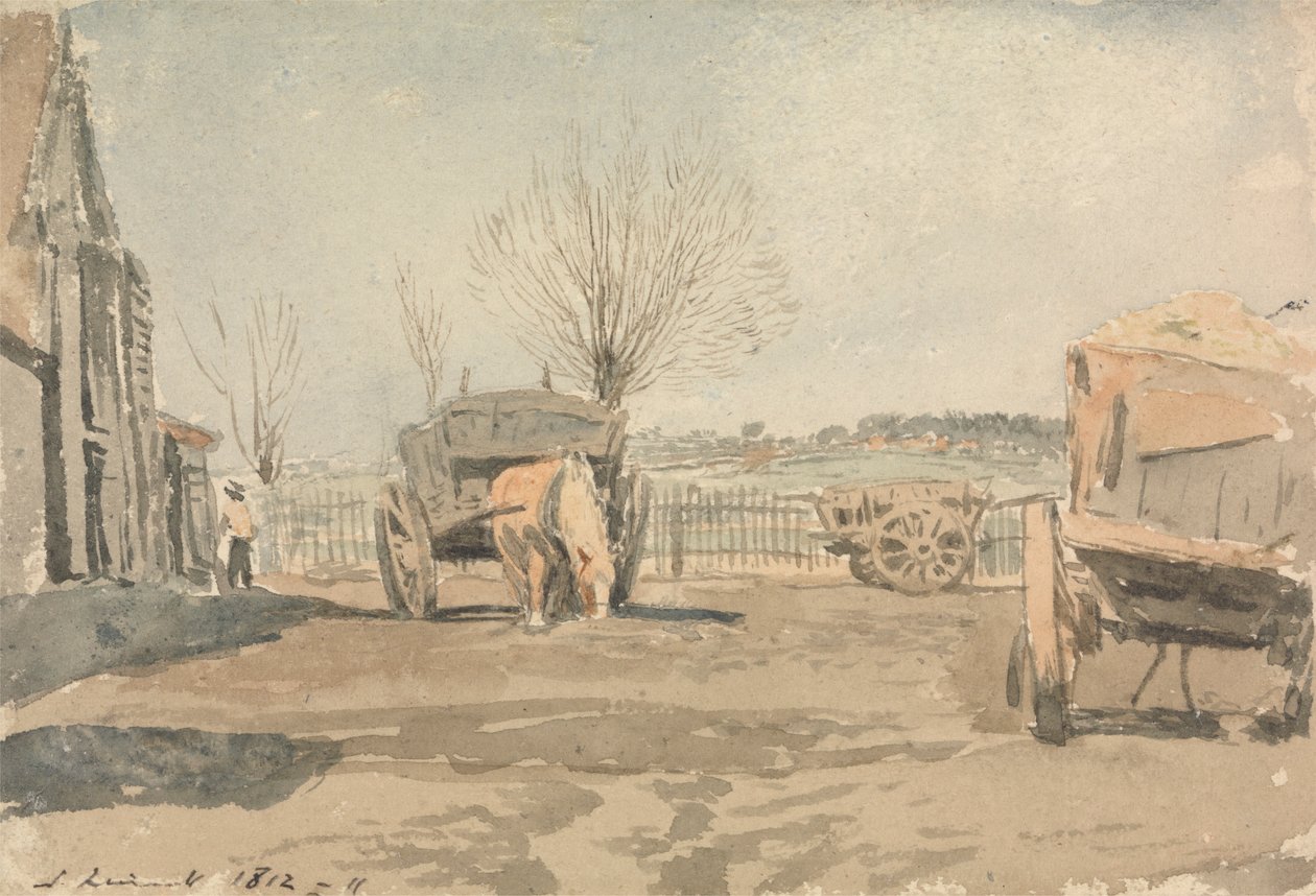 The Farmyard by John Linnell