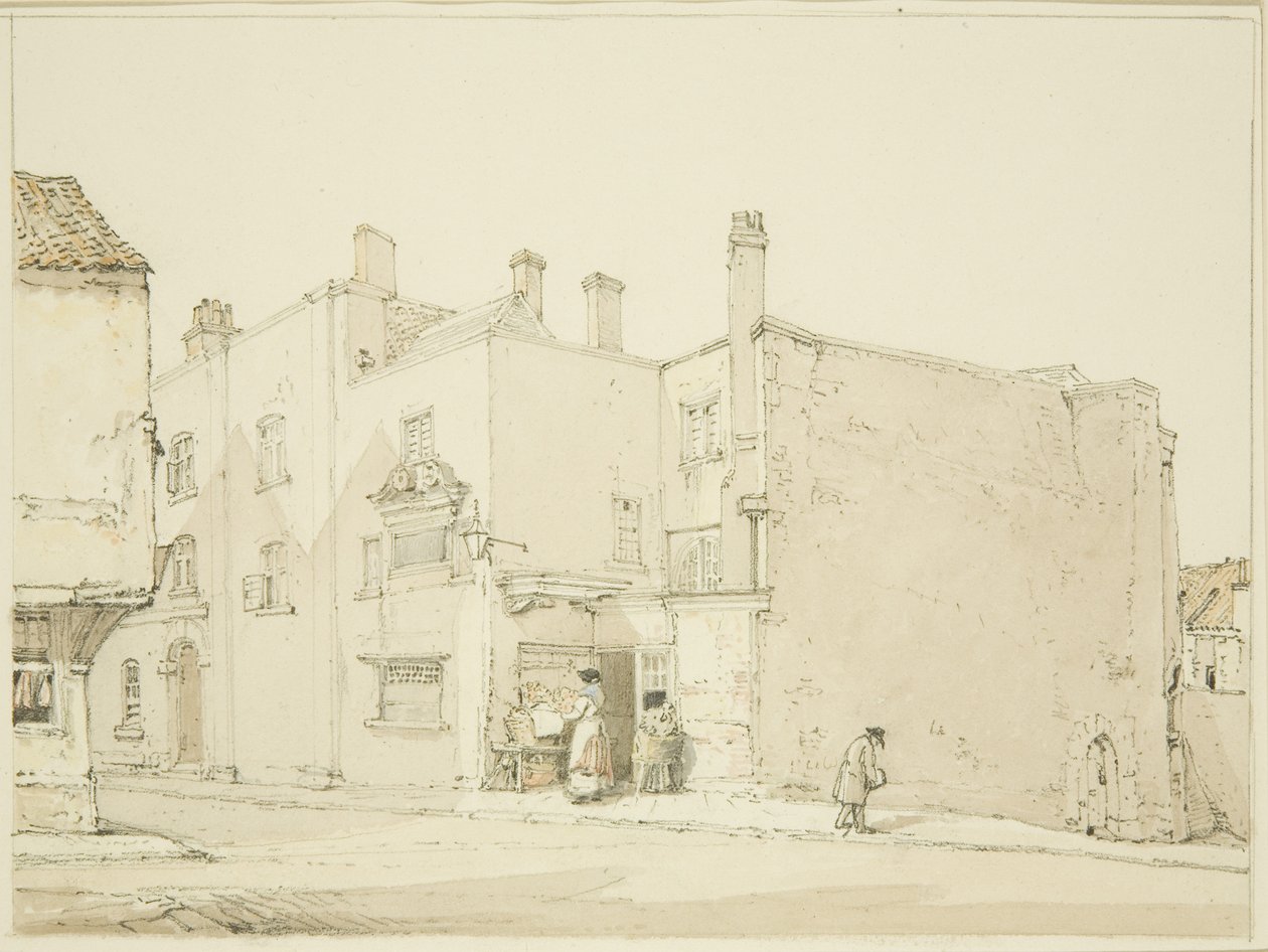 Front of the Newgate, Narrow Wine Street by John Sanders