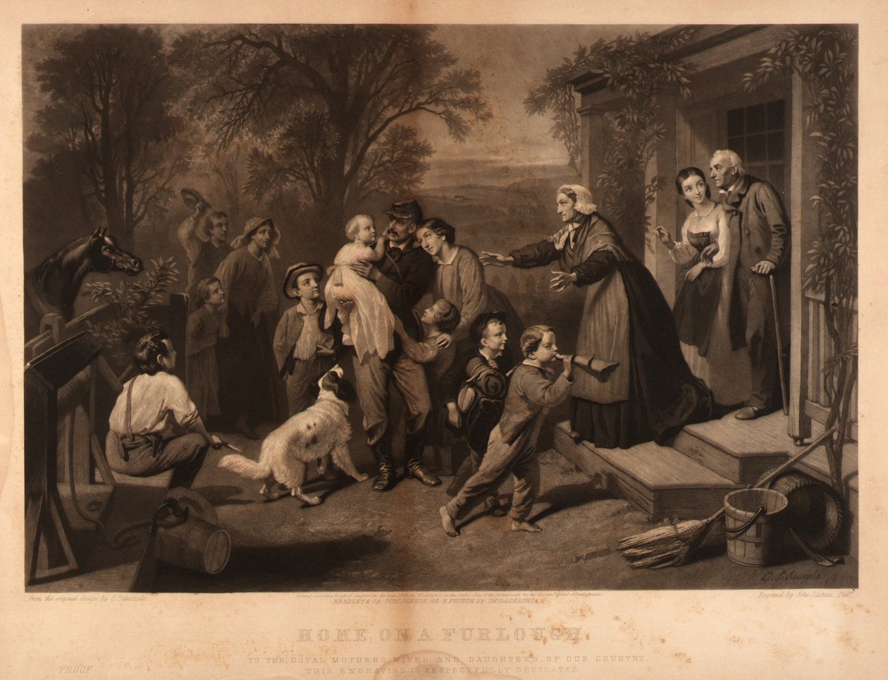Home on a Furlough by John Sartain
