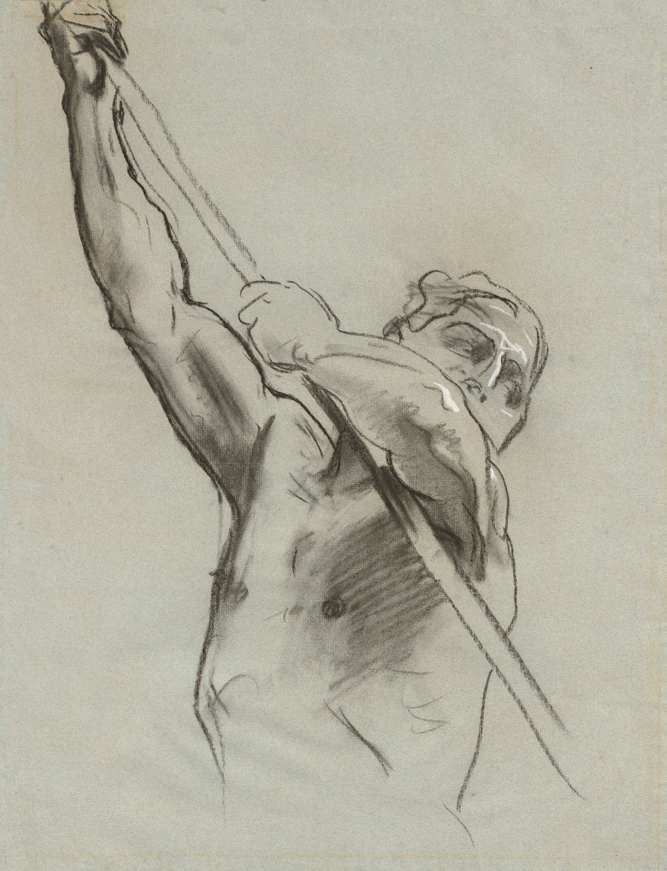 Male Torso with Pole by John Singer Sargent