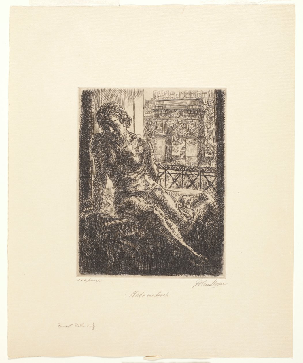 Nude and Arch by John French Sloan