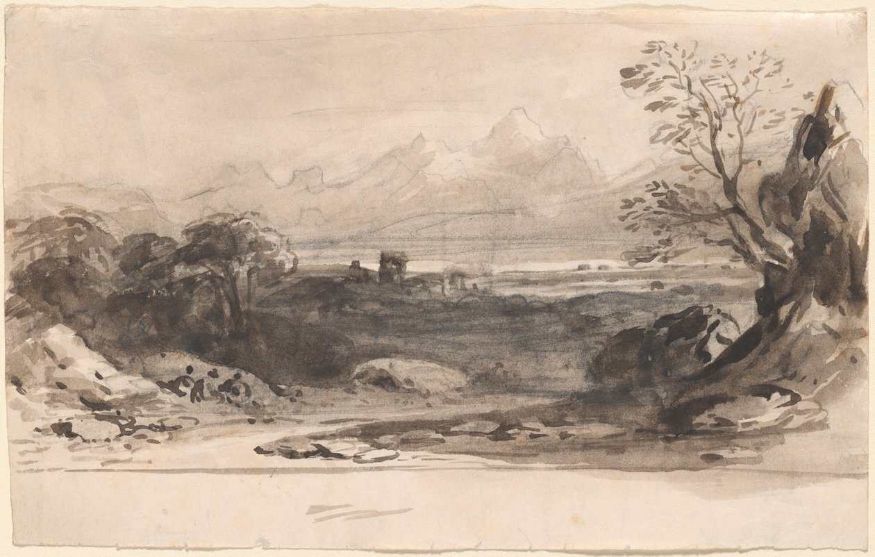 Landscape with Ruins by John Varley