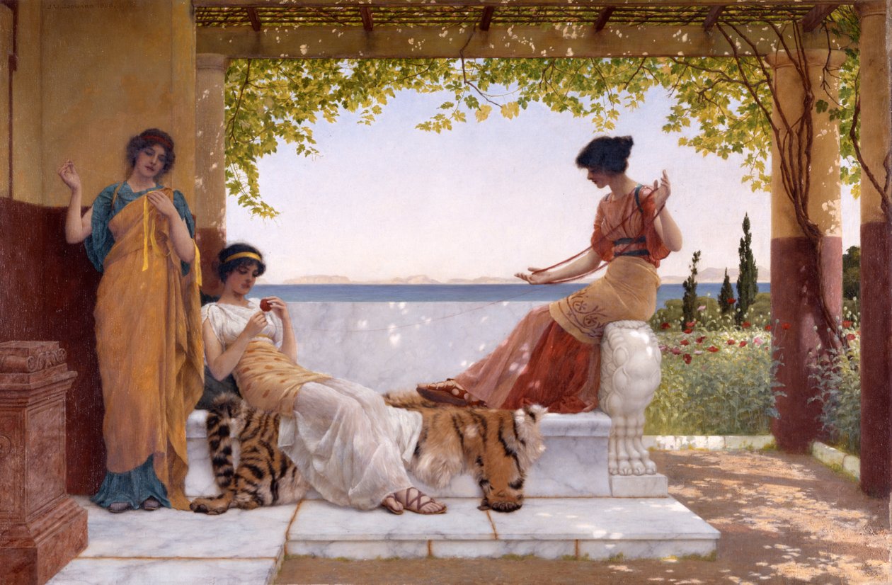 On the Balcony by John William Godward