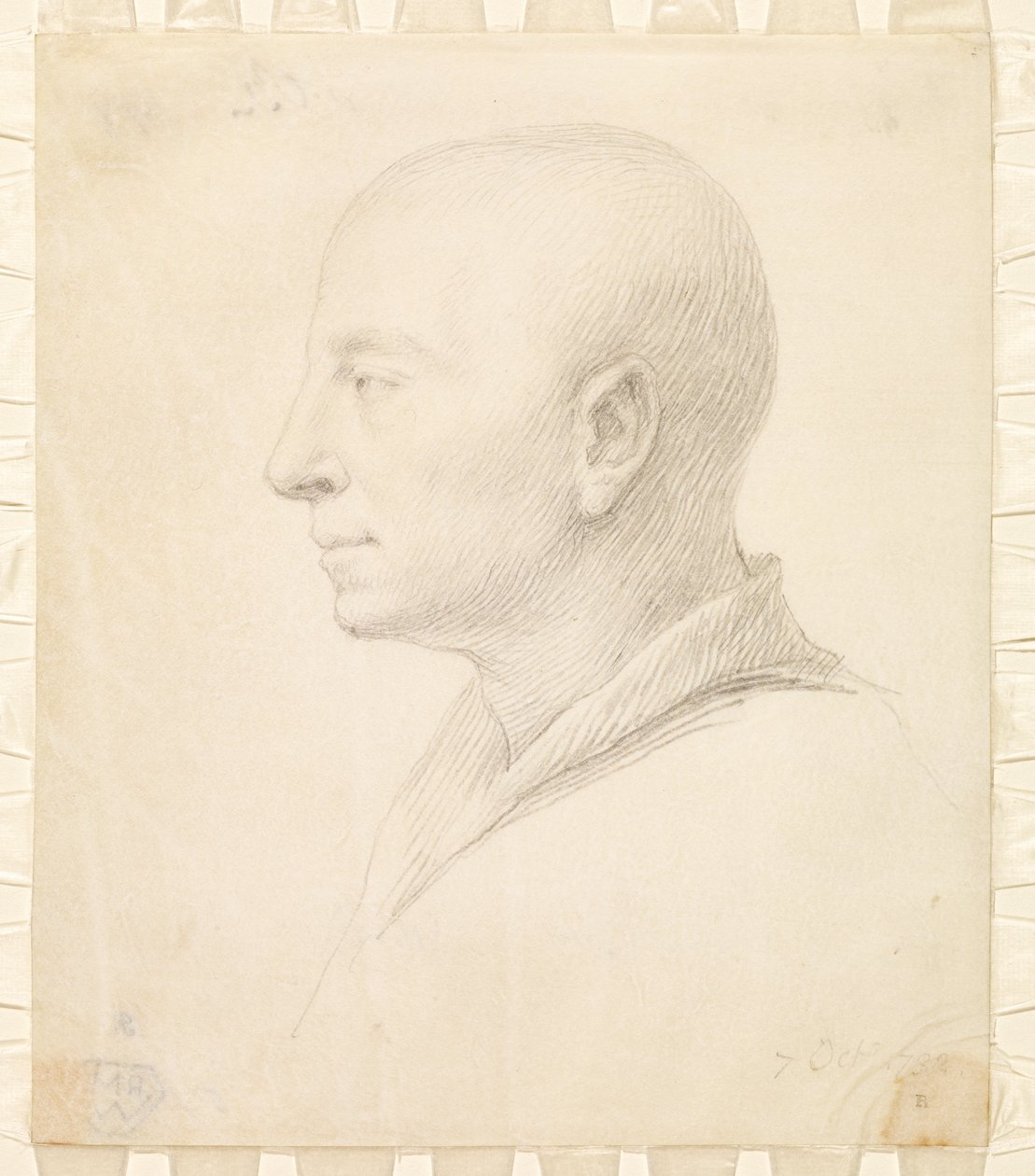 Self-portrait in profile, 7 October 1732 by Jonathan Richardson