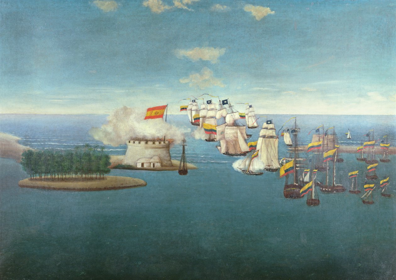 The Battle of Maracaibo on 24th July, 1823 by José María Espinosa Prieto