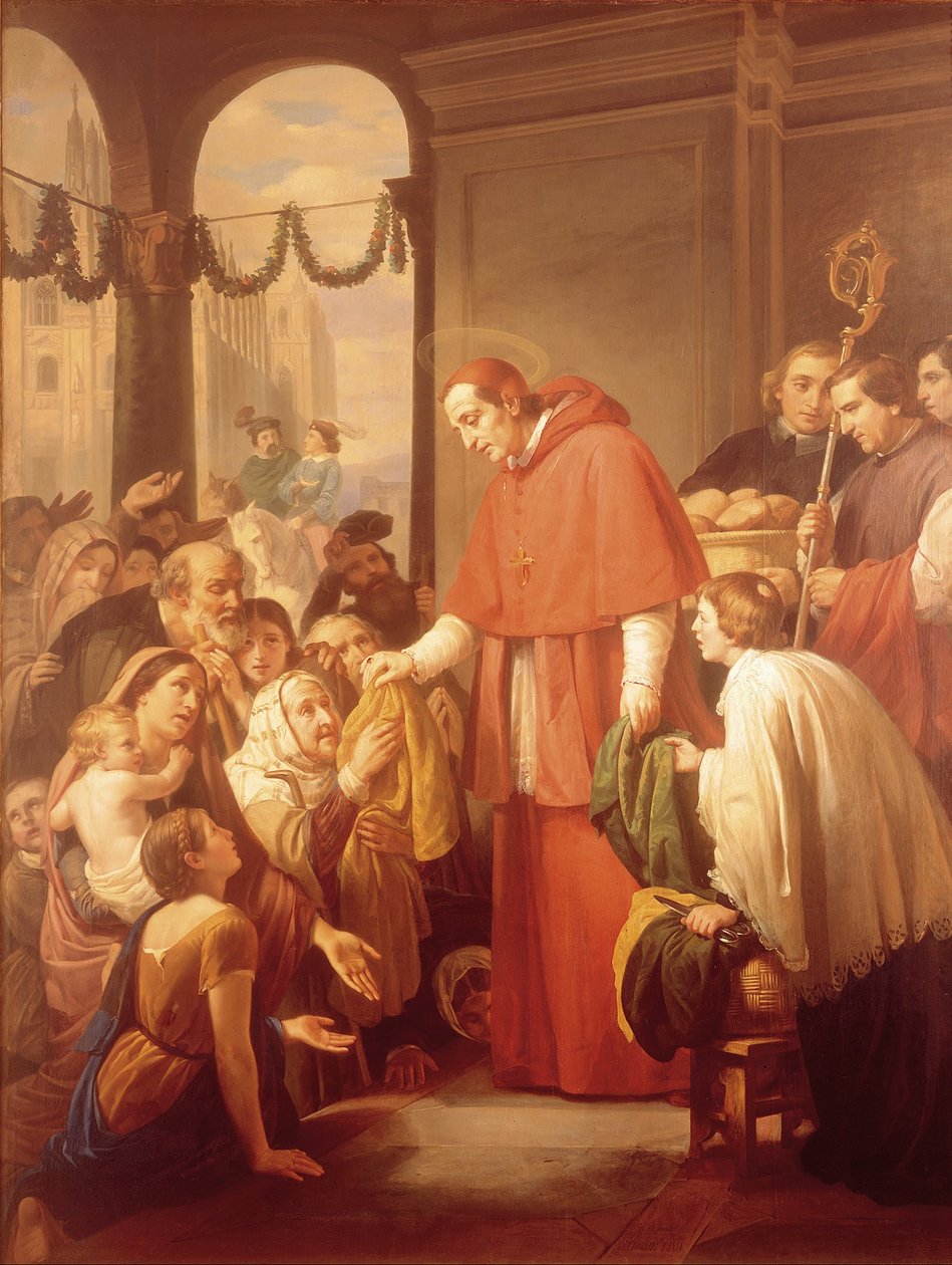 Saint Charles Borromeo Handing out Alms to the People by José Salomé Pina