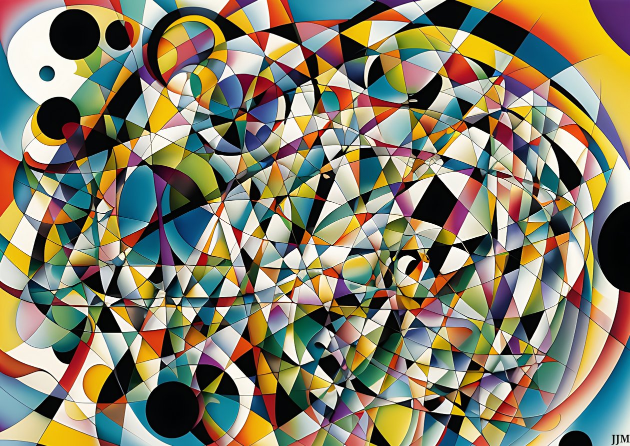 Abstract: Circular Shapes 1 by Josef Johann Michel