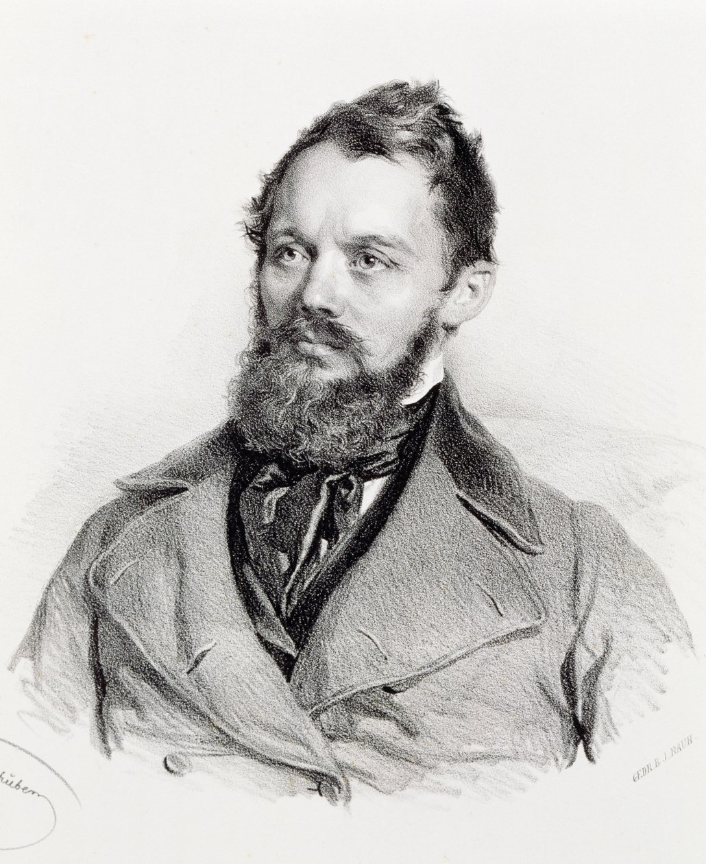 Portrait of Heinrich Laube by Josef Nikolaus Kriehuber