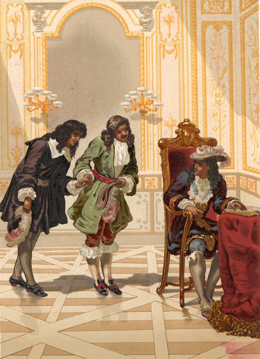 Giovanni Domenico Cassini presented to Louis XIV by Colbert by Josep or Jose Planella Coromina