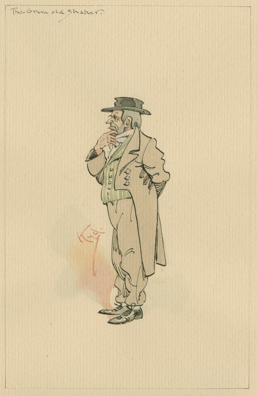 The Grim Old Shaker, c.1920s by Joseph Clayton Clarke