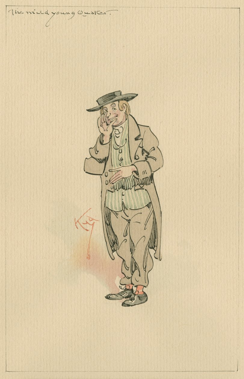 The Mild Young Quaker, c.1920s by Joseph Clayton Clarke