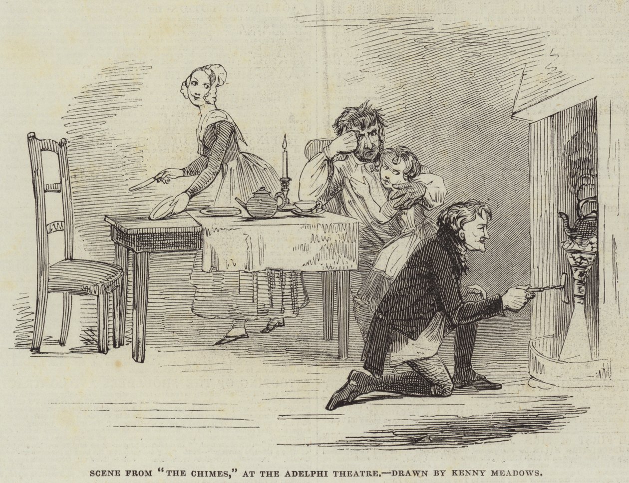 Scene from The Chimes, at the Adelphi Theatre by Joseph Kenny Meadows