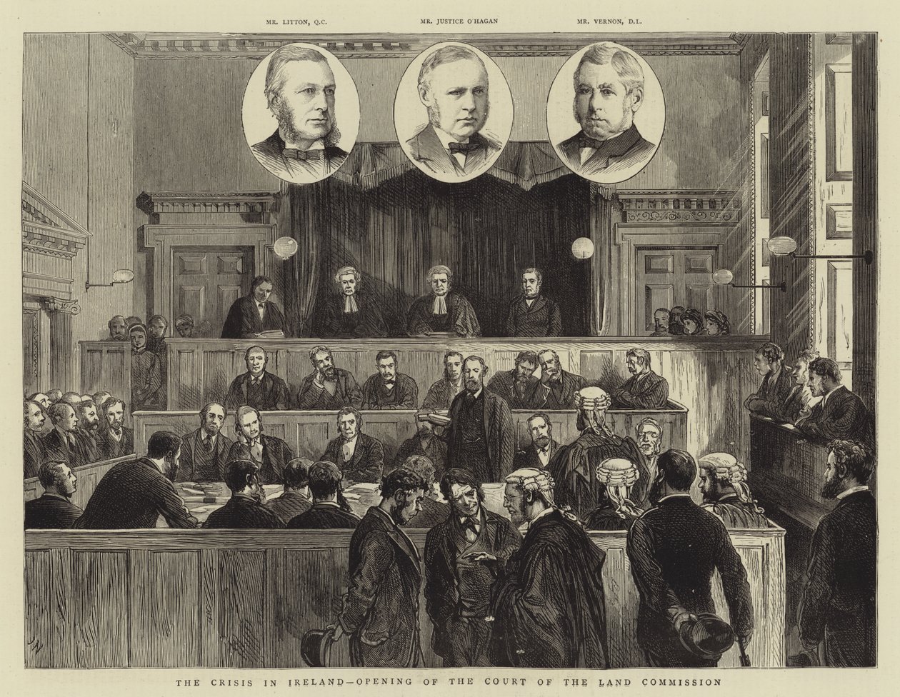 The Crisis in Ireland, Opening of the Court of the Land Commission by Joseph Nash