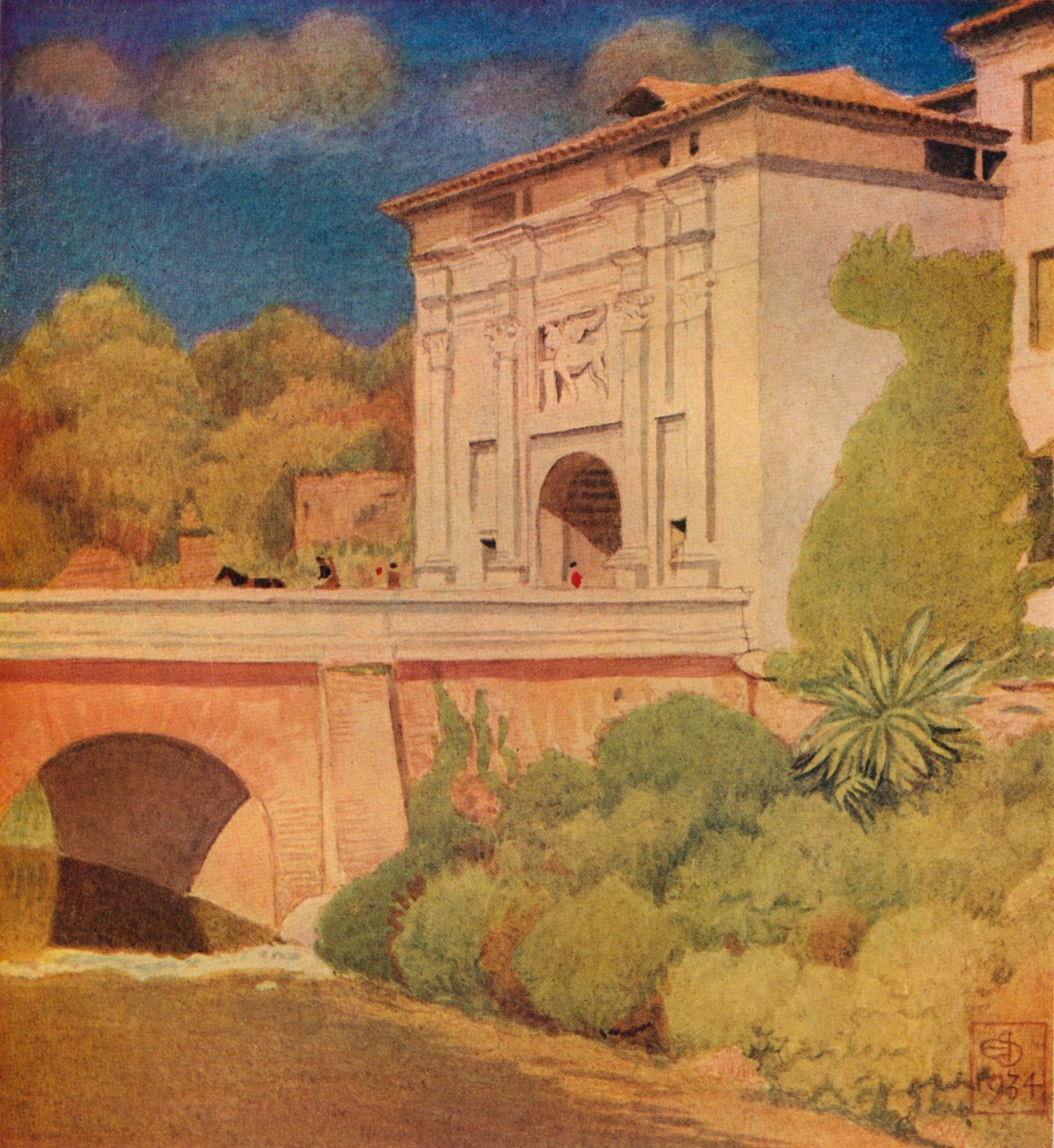 Porta Cavour, Treviso, 1934 by Joseph Edward Southall