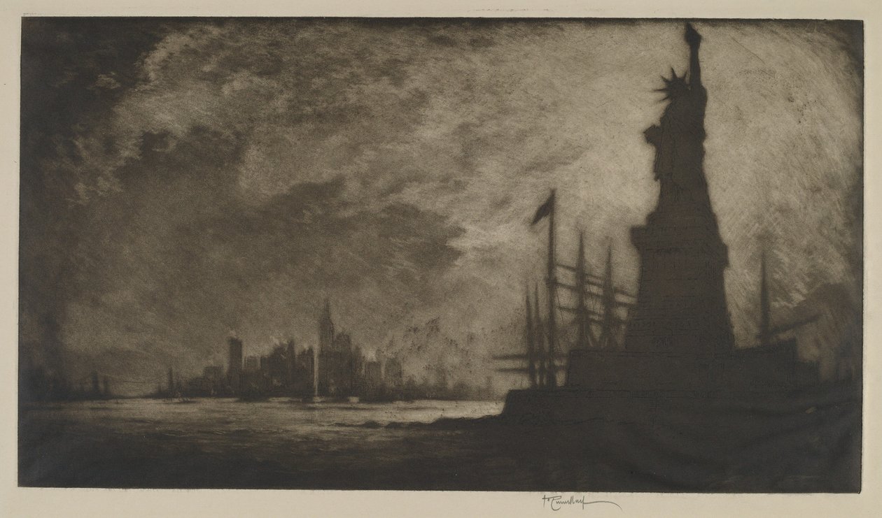 Hail America, 1908 by Joseph Pennell