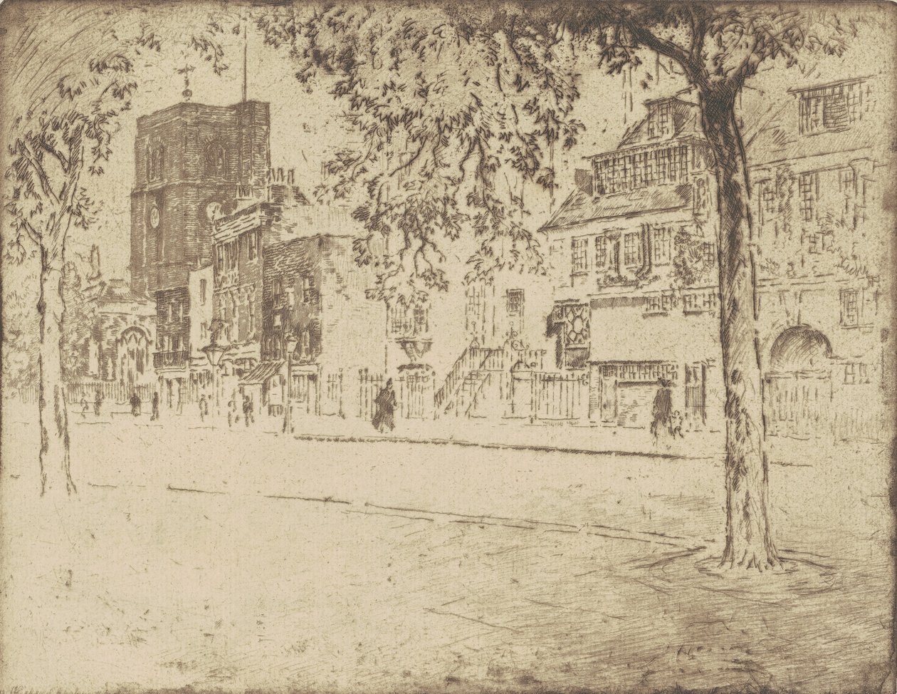 House Where Whistler Died by Joseph Pennell